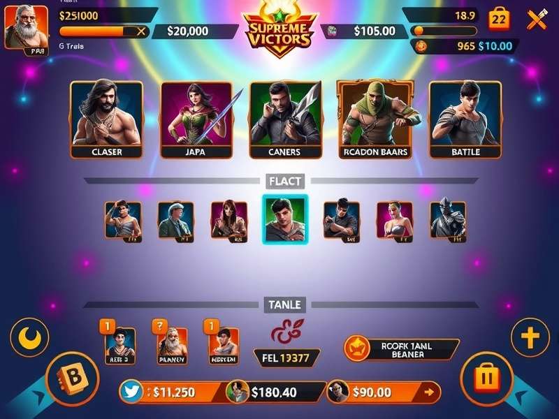 Supreme Bengal Victors character selection screen showing diverse Indian-inspired heroes